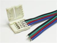LED 10mm RGB Strip Connector on Cable with open end for Controller [LED RGB CON ON CABLE TO CONTRO]