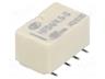 Signal Subminiature Seal 1 Coil Latching Relay Form 2C (2c/o) 4,5VDC 203 Ohm Coil 2A 30VDC 0,5A 125VAC (250VAC Max.) - Gold Flash Contacts [HFD4-4.5-L]