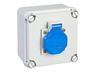 Enclosure IP65 108 x108x64mm Tight Box with Premoulded Cable Entries Fitting for Schuko Socket [IDE 40892]