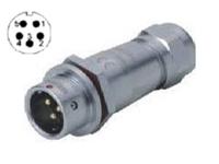 Male Circular Connector • Metal-Shielded with Push-Pull Snap Lock Cable-End • 5 way • 180V 5A • IP67 [XY-CCM211-5P]
