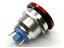 Ø22mm Vandal Proof ALUM/ZINC ALLOY Mushroom Button Red in Colour with 1N/O Momentary Operation and 5A-250VAC Rating [AVP22M-M1AZ-R]