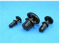Rivet Snap Round Push In Type Panel Diameter = 4mm Length of Pin = 6.1mm Panel Thickness 3-4mm Black [SR4-6F]