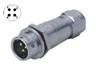 Male Circular Connector • Metal-Shielded with Push-Pull Snap Lock Cable-End • 4 way • 200V 5A • IP67 [XY-CCM211-4P]