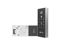 EZVIZ Smart Lock 2.4GHZ WiFi, Anti-Tamper Alarm, Multiple Unlock Methods, Fingerprint, Proximity Cards up to 50, Remote Unlocking, Aluminium + Plastic, 4XAA Alkaline Batt, Low Batt Alert, Type-C Port, Smart Edge Lock for Front Doors [EZVIZ CS-DL03 PRO]