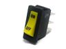 Slim Rocker Switch • Form : SPDT-1-0 • 10A-250 VAC • Solder Tag • 19x6.8mm • Yellow Curved Actuator • Marking : ON / OFF [MR3H20-S3BY]