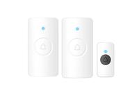 Digitech Wireless Doorbell - 38 Melodies, 100M Distance, 1XTransmitter-includes 1XCR2032 Battery, 2XReceiver- Excludes 6XAA Batteries, White [DIGITECH DTS20]
