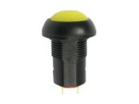 IP67 Non-Illuminated Latching Push Button Switch • Form : SPST-0-(1) • 17mm Round Black Bezel • Yellow Button • Solder-Lug [PBRL171ATLE4]