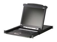 Slideaway™ 17" Backlit LCD KVM Switch for control of up to 8 Computers - with Keyboard & Touchpad 1U Rack Mountable. [ATEN CL1008M]