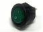 Round Illuminated Rocker Switch • Form : SPST-1-0 • 3A-250 VAC • Solder Tag • Ø15mm • Green Lens Round Actuator • Marking : - / O [MR5110-R5ABG]