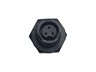 Circular Connector Plastic IP67 Waterproof Bayonet Lock Female Panel Receptacle 3 Pole 5A/250VAC - 15,6x14,8 Panel Cutout (5/8") -40 - 105° [PM03FCC-KCS7001]