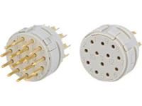 Circular Connector M23 Single. Male Crimp Insert CW- 9 Pole for 8x1mm/ 1x2mm Contacts - 8/20A @ 500VAC Max. [7003981101]