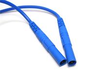 4mm PVC Safety Test Lead with 1mm sq. Straight Shroud Plug to Shroud Plug in Blue 50 cm in length [MLS-GG 50/1 BLUE]