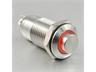 Vandal Resistant Push Button Switch Ø12mm Momentary, Raised Button, White Ring LED 2,8V - 1N/O 2A-36VDC -IP65- Stainless Steel [AVP12R-M1SCW2V8]