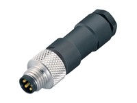 Circular Connector M8 Cable Male Straight. 4 Pole Sold Terminal. 5mm Max. Cable Entry IP67 [99-3383-00-04]