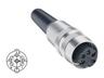 Inline DIN Circular Cable Socket Connector • Locking Type with threaded joint, ground contact • 6 way • Solder • 250VAC 5A • Cable ø4~6mm • IP40 [KV60M]