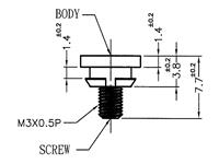Anti Vibrate Grommet Body = Type Screw = Steel M3X0.5P Zinc Plated [TGM-69H(BU)]