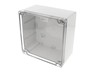 Polycarb Enclosure 160 x 160 x 90mm Clear Lid Grey Body IP66 [1554S2GYCL]