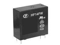 High Power Mini Sealed Relay Form 1C (1c/o) 5mm Contact Spacing 24VDC 1100 Ohm Coil 16A 250VAC (277VAC/30VDC Max.) [HF14FW-024-ZST]