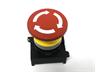 Push Button Emergency Actuator Switch Non-Illuminated Latching • Red Mushroom Button • Black 30mm Bezel [PBME307TR]