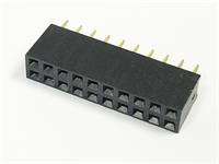 2.54mm PCB Socket Connector • 20 way in Double Rows • Straight Pins • Tin Plated [725200]