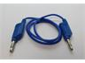 Test Lead Blue 500mm - PVC 0,75mm Square - 4mm Stackble 'Lantern' Banana Plugs 15A-30VAC/60VDC [XY-ML50/075E-BLU]