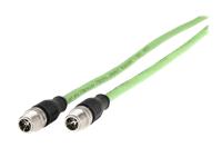 Cordset Shielded M12 X-Coded Male Straight 8 Pole – Male Straight 8 Pole - 10m PUR Cable [142M2X11100]