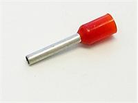Boot Lace Ferrule • 1.7mm Stud • for Wire Range : 1.0mm² • Red [LZW1700]