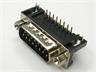 15 way Male D-Sub Connector with PCB Right Angle termination and [DAPA15P]