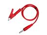 4mm Banana Plugs to Crocodile Clip Lead on 1MT Silicone Red Cable. 10A [CMU 1M SILICONE CROC-BANANA RED]