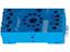 Relay Socket • Din Rail Square Edge • 11 Pin Panel [9021-E (BLUE)]