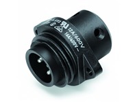 Circular Connector - RD24 Style Binder 4 Pole (3P+Earth) Panel Flange Mount Female Screw Term. 16A/400VAC .IP67 [09-0211-00-04]