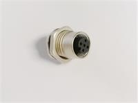 Circular Connector M12 A Code Female 5 Pole. Screw Lock Rear Panel Entry Front Fixing Solder Terminal. PG9 - IP67 [PM12AF5R-S/9]