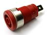 4mm Panel Mount Banana Socket with Built-In Safety in Red [SEB2610-F4,8 RD]