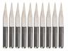 Set of 10 x 20° Carbide CNC Router Engraving Bits 0.1mm Tip and 3.175mm Shank [CMU DIY 3 AXIS ENGRVR BITS 10/PK]