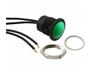 Push Button 16mm IP67 2A 24VDC Switch Low Profile Momentary N/O Round Green Actuator 50cm Flylead [IAR3F1300]