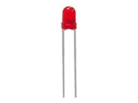 3mm Round LED Lamp • Hi Eff Red - IV= 20mcd • Red Diffused Lens [L-934ID]