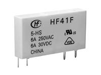 Medium Power Mini SIL Sealed Relay Form 1A (1n/o) 24VDC 3390 Ohm Coil 6A 250VAC/30VDC-Gold Flash Contacts [HF41F-24-HSTG]