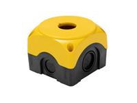 Enclosure Plastic Yellow Top Black Bottom 1 Hole = 22mm [LPZP1A5]