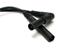 4mm PVC Safety Test Lead with 1mm sq. Straight Shroud Plug to 90° Angled Shroud Plug in Black 100 cm in length [MLS-WG 100/1 BLACK]