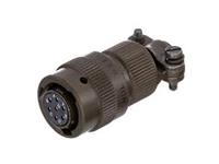 Circular Connector MIL-DTL-26482 Series 1 Style Bayonet Lock Cable End Plug/Straight. Relief Female 7 Pole #20 Contacts. Solder. 7,5A 600VAC/850VDC (MS3116F-10-7S)(PT06E10-7SSR)(85106E107S50) [PT06F-10-7S]