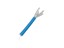 CAT6A Shielded Foil Twisted Pair High Speed Data Cable with Overall Braided Screen - Solid Bare Copper , Blue LSZH Outer Jacket 23AWG Conductors [CAB04PR-CAT6A SFTP-BL]