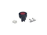 Switch SPST Non-Latching PTM OFF(ON) 1A 125VAC Round Mini Snap-In - JST Connector. Termination (Without Leads) 18mm [MS950 RED]
