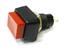 Midget Push Button Switch • Momentary • Form : SPST-0-(1) • 3A-125 VAC • Red-Button • Rectangular Actuator [DS471R]