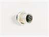 Circular Connector M12 A Code Female 5 Pole. Screw Lock Rear Panel Entry Front Fixing with 6mm x 1mm Ø PCB Contacts. PG9 - IP67 [PM12AF5R-P/9]