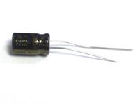 Mini Low Impedence Electrolytic Capacitor • Lead Space: 2.5mm • Radial • Case Size: φD 6.3mm, Height 11mm • 22µF • ±20% • 63V [22UF 63VR EXR]