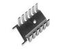 Finger-Shaped Heatsink for SOT-32 • pattern Drilled • Rth= 21 K/W • Length : 35.6mm • Black Anodised surface [FK218SA-32]