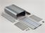 160x110x60,8mm Extruded Heat Dissipating Clear Anodized Aluminium Enclosure with Metal End Plates [1455NHD1601]