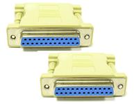 Null Modem Adaptor • DB25-pin Male ~to~ DB25-pin Male • Moulded [XY-GC11A]