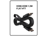 HDMI (Male) to HDMI (Male) 19Pin 1.5M Flat Black Cable [HDMI-HDMI 1,5M FLAT #TT]