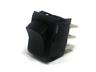 Miniature Rocker Switch • Form : DPDT-1-1 • 10A-250 VAC • Solder Tag • 19x13mm • Black Curved Actuator • Marking : None [MR322-C2BB]
